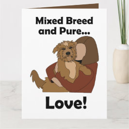 Tarjeta Perro Mestizo Amor Puro Cumpleaños Mascota 