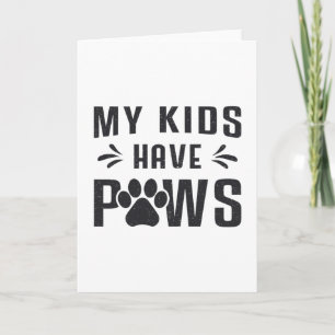 Tarjeta Perro Mis Hijos Tienen Perros De Pasta Mascota De 