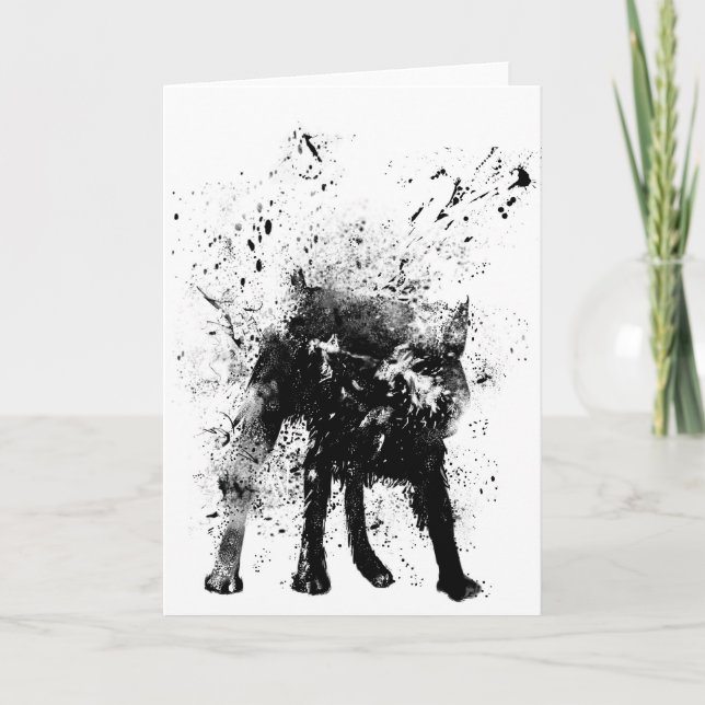Tarjeta perro mojado (Anverso)
