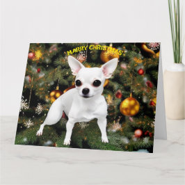 Tarjeta Perro navidad Chihuahua