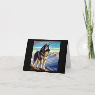 Tarjeta Perro noruego Elkhound