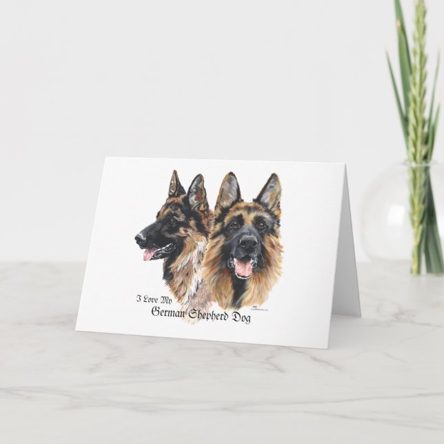 Tarjeta Perro pastor alemán (Anverso)