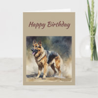Perro pastor alemán divertido cumpleaños general