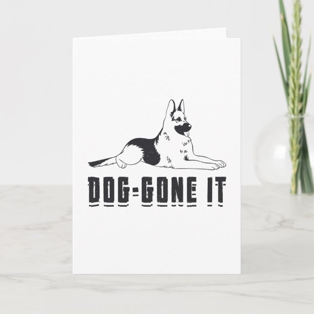 Tarjeta Perro pastor alemán que domina la cosecha animal (Anverso)