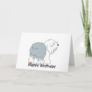 Tarjeta Perro pastor Bobtail