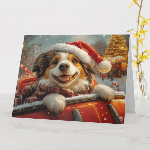 Tarjeta Perro Pastor de Anatolia Montaña Rusa Navidad