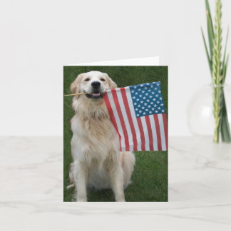 Tarjeta Perro patriótico