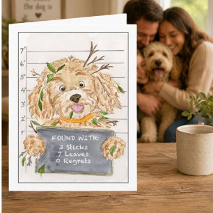 Tarjeta Perro perdido encontrado a salvo gracias