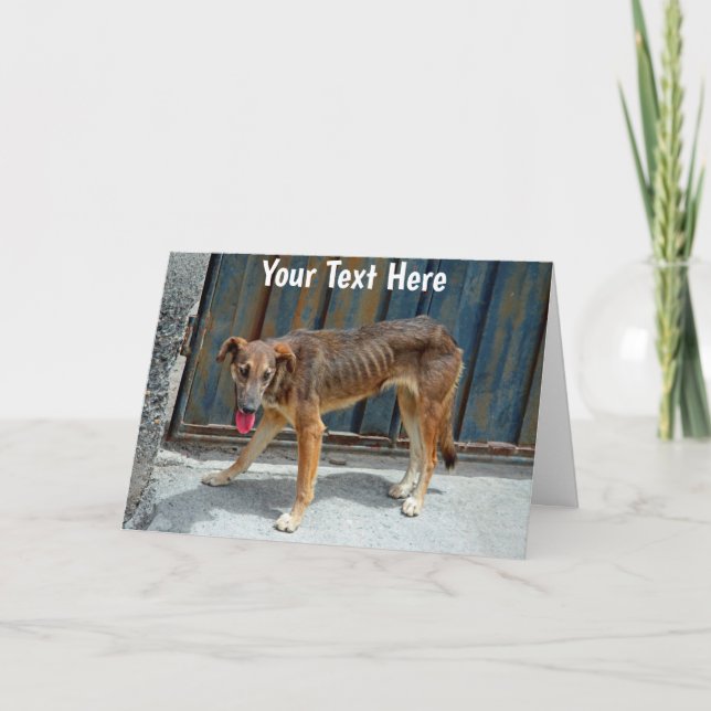 Tarjeta Perro perrito personalizable (Anverso)