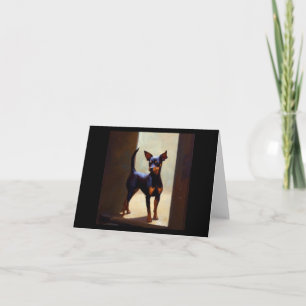 Tarjeta Perro Pinscher en miniatura
