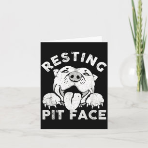 Tarjeta Perro Pitbull Descansando Cara de Pit Humor Sarcás