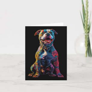 Tarjeta Perro Pitbull Tatuado Tatuajes Perro Pitbull Tatua