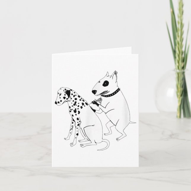 Tarjeta Perro Pitbull Terrier Animal Perro Dálmata Tatuaje (Anverso)