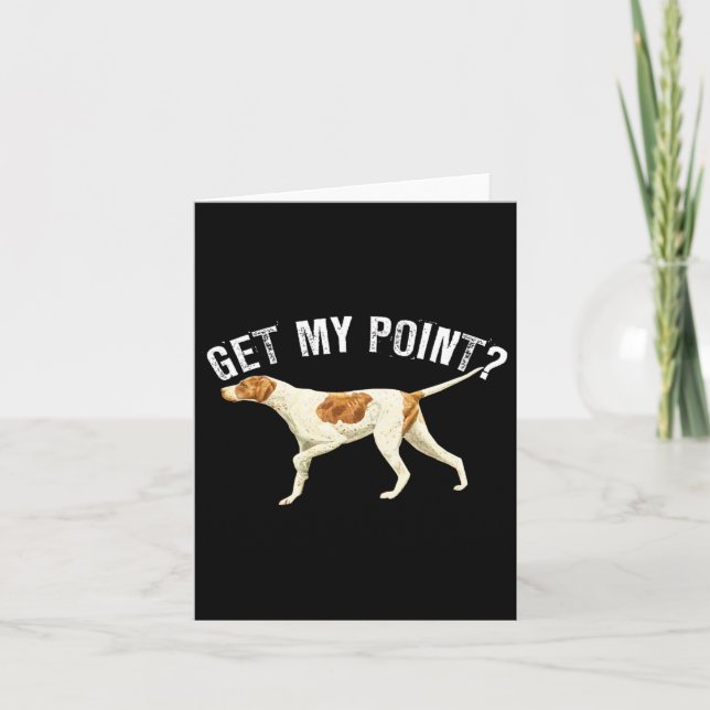 Tarjeta Perro Pointer Divertido Regalo para Amante de Perr (Anverso)