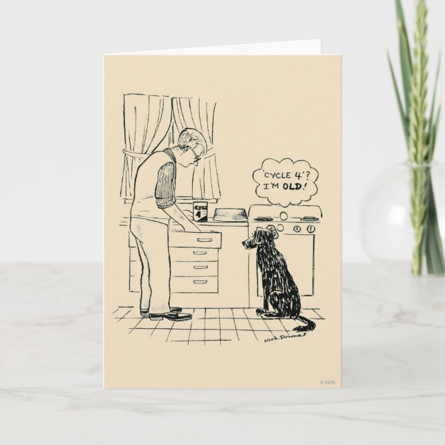 Tarjeta Perro que consigue más viejo (Anverso)