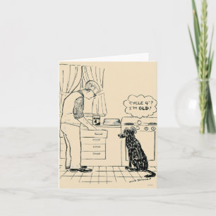 Tarjeta Perro que consigue más viejo