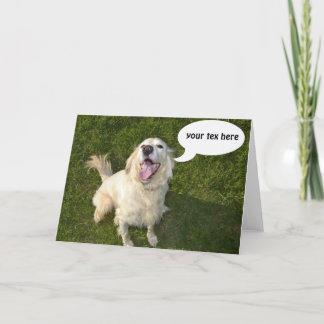 Tarjeta Perro que habla Templete