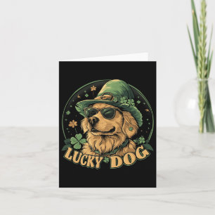 Tarjeta Perro Retriever Dorado - Día de San Patricio Santo