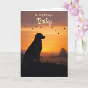 Tarjeta Perro Retriever Dorado Simpatía Perro Silueteado N