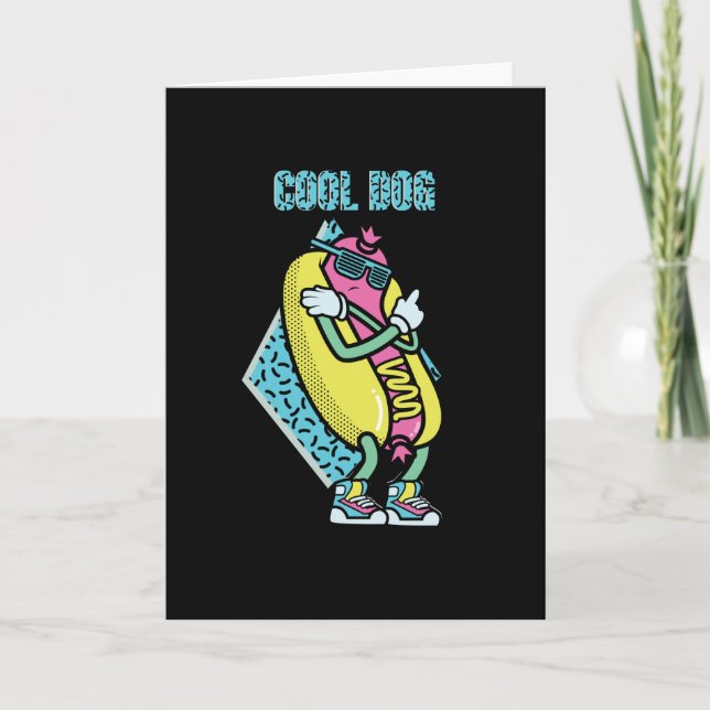 Tarjeta PERRO RETRO HOT DE Guay DOG 90s (Anverso)