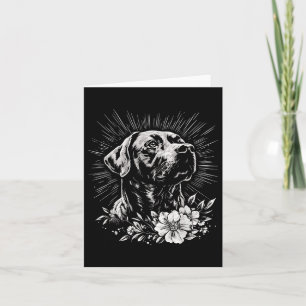 Tarjeta Perro Retro Labrador Retriever Amante del Tatuaje