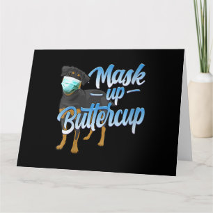 Tarjeta Perro Rottweiler de Mujeres con Máscara - Máscara 