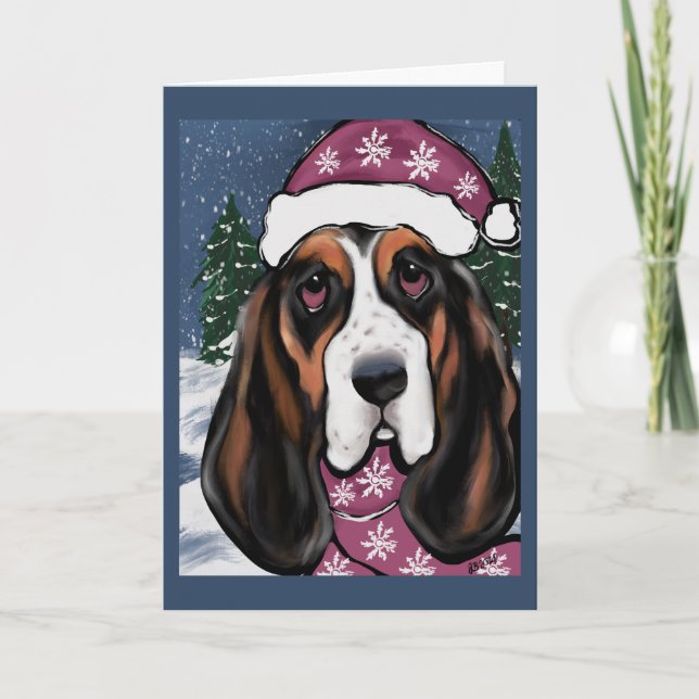 Tarjeta PERRO SABUESO Basset Hound (Anverso)