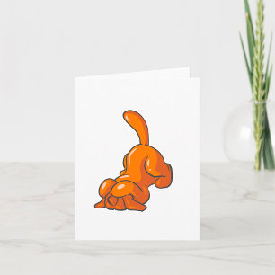Tarjeta Perro Sabueso Naranja