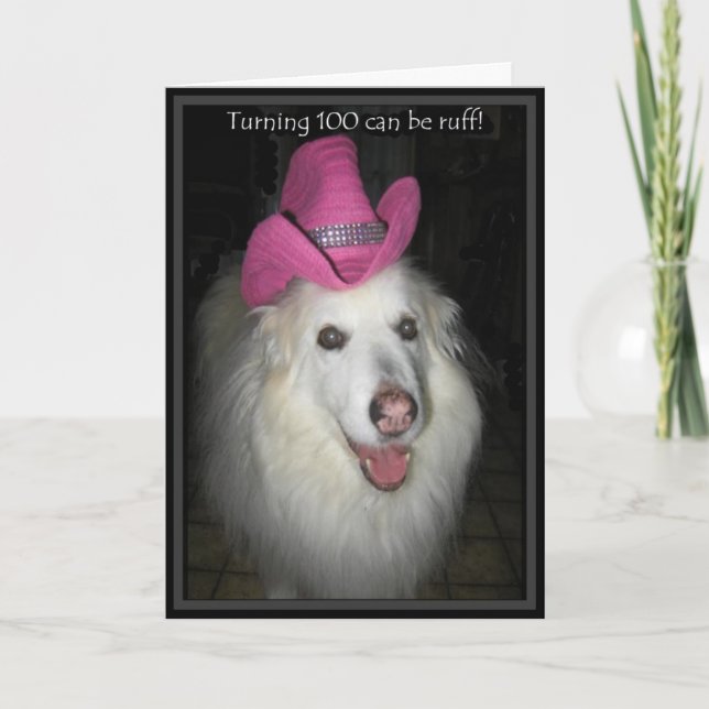 Tarjeta *Perro Sandy - Cumpleaños 100 (Anverso)