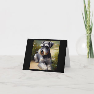 Tarjeta Perro Schnauzer en miniatura