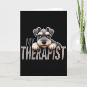 Tarjeta Perro Schnauzer Terapista Cachorro Schnau Divertid