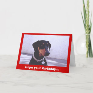 Tarjeta Perro~Se fue buen cumpleaños...