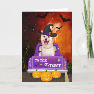 Tarjeta perro shiba inu en Halloween