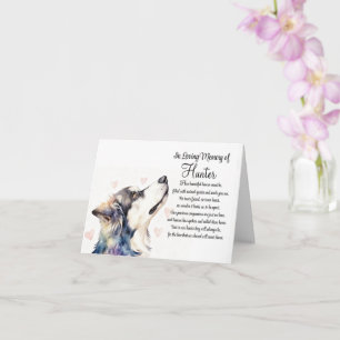 Tarjeta Perro Simpatía Personalizado Nombre Perro de Ganad