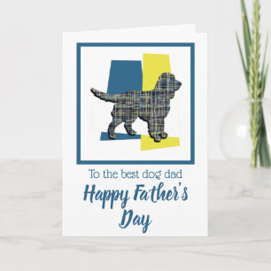 Tarjeta Perro Spaniel Sprocker TriColor Día del Padre