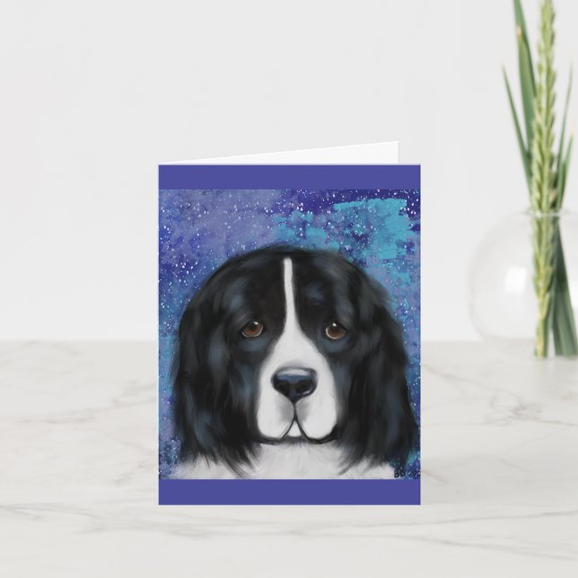Tarjeta Perro Terranova (Anverso)