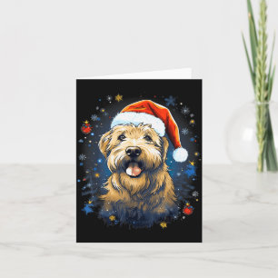 Tarjeta Perro Terrier de pelaje suave de Navidad Hombres N