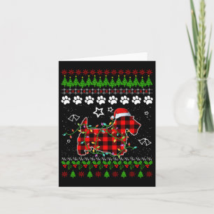Tarjeta Perro Terrier escocés Gracioso Navidad Sueño Chico