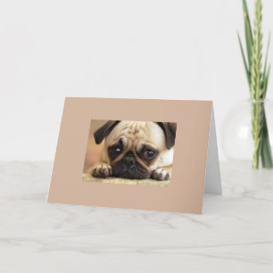 Tarjeta Perro triste que le falta
