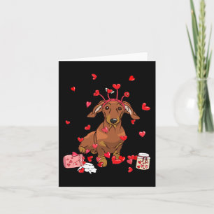 Tarjeta Perro Valentine Gift El día de San Valentín Cute D
