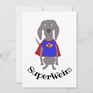 Tarjeta Perro Weimaraner Ghost Gris SuperWeim