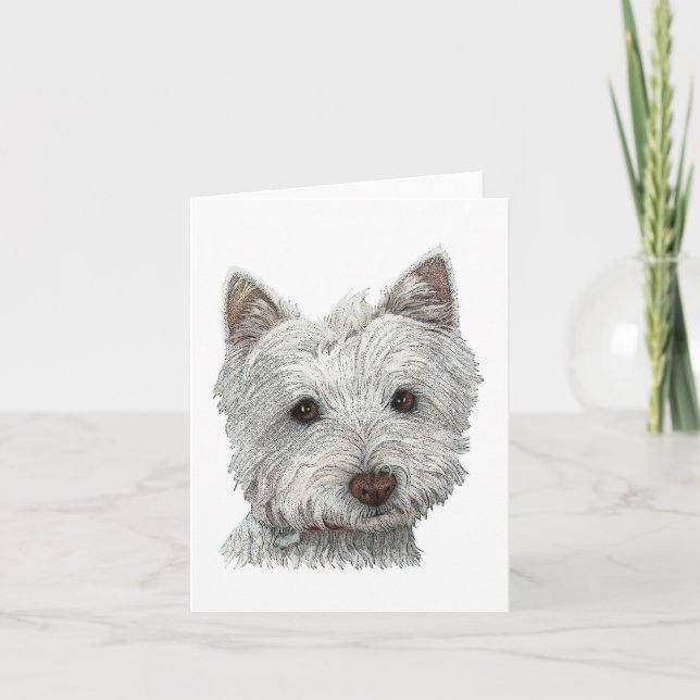 Tarjeta Perro Westie (Anverso)