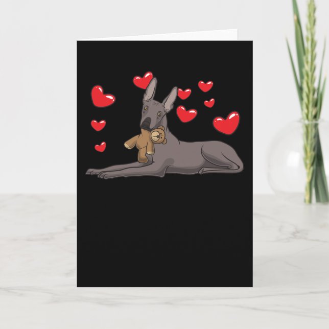 Tarjeta Perro Xoloitzcuintle Con Animales Y Corazones Recu (Anverso)
