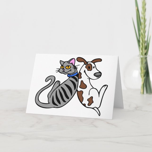 Tarjeta Perro y gato (Anverso)