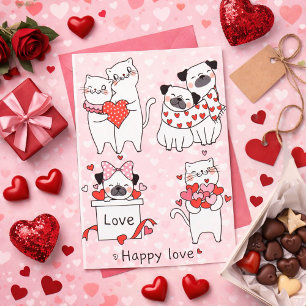 Tarjeta Perro y gato