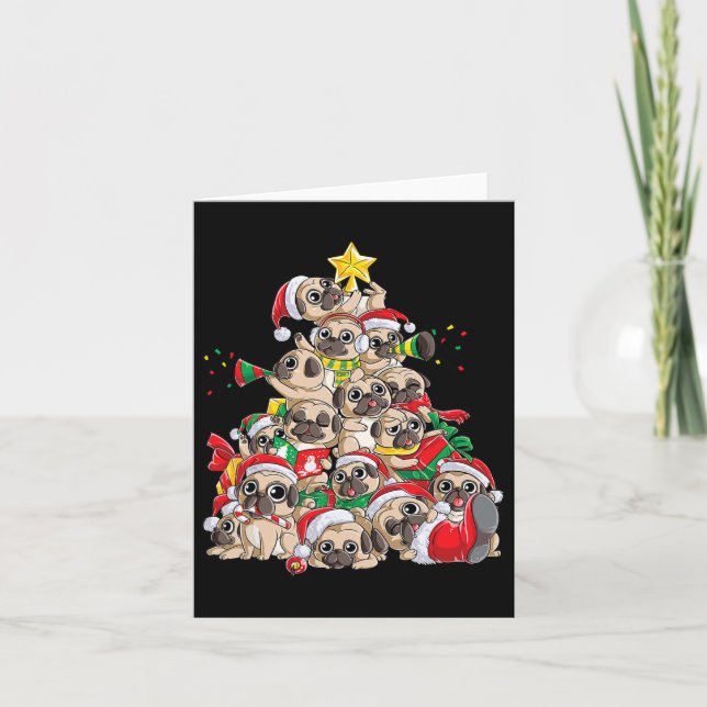 Tarjeta Perros adorables Navidades felices Perros gracioso (Anverso)