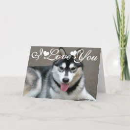 Tarjeta Perros Alaskan Malamute Te Amo