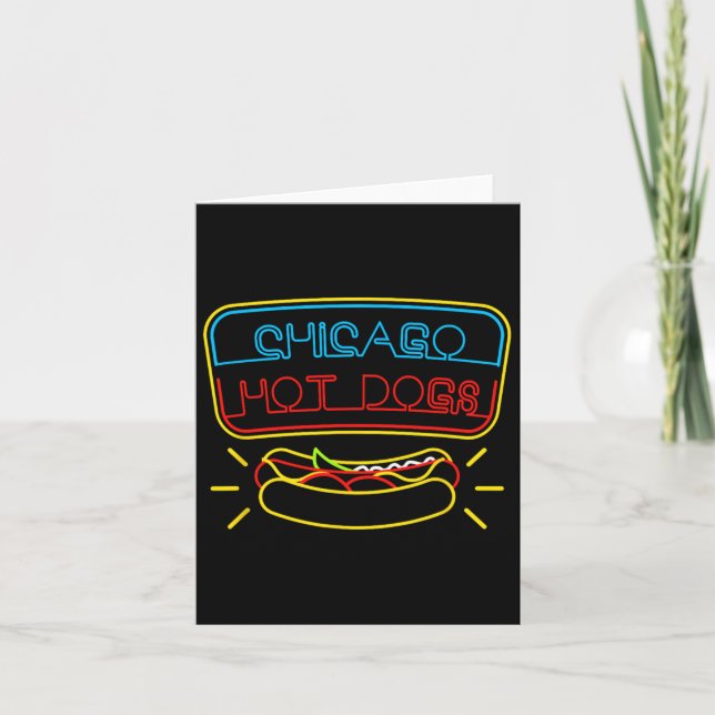 Tarjeta Perros Calientes Y Condiciones Bbq De Chicago (Anverso)