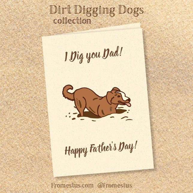 Tarjeta Perros Cavadores de Tierra - Feliz Día del Padre. (Subido por el creador)