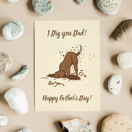 Tarjeta Perros Cavadores de Tierra - Feliz Día del Padre.